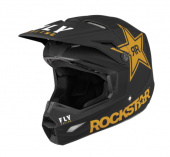 Шлем FLY RACING KINETIC RockStar черный/золотой для мото, доставка по России
