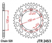 Звезда JT 245/3.46 для мотоцикла, доставка по России