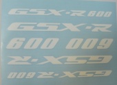 Комплект наклеек Crazy Iron Suzuki GSXR600 white для мотоцикла, доставка по России