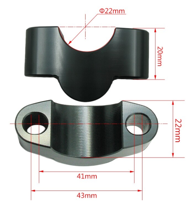HandleBar Mount Clamp Increase Height 22.2_2
