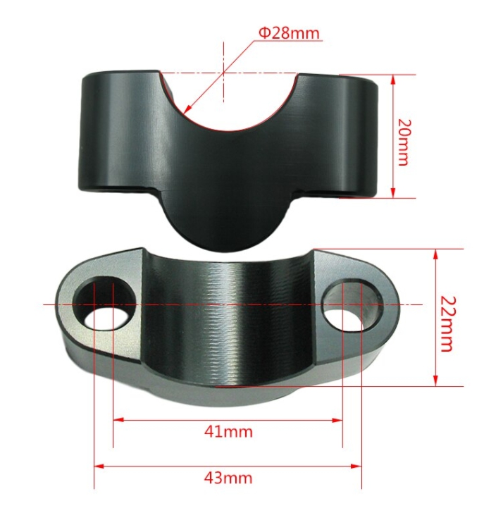 HandleBar Mount Clamp Increase Height 28.6_2