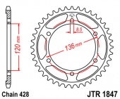 Звезда JT 1847.51 для мотоцикла, доставка по России