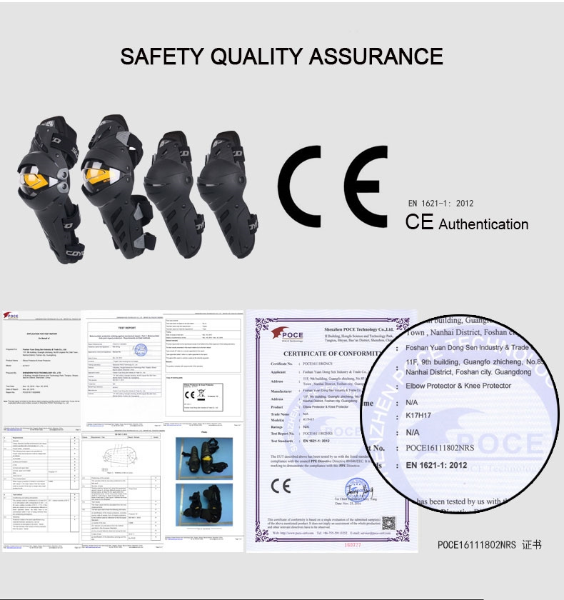 Scoyco K17H17 sertificate