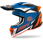Шлем Airoh Strycker Axe Orange Blue Matt для мото, доставка по России