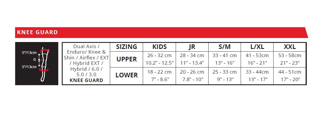 Size Leatt Knee Guards