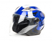 Шлем HIZER B208 blue/black для мото, доставка по России